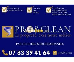 Société de nettoyage PRO&amp CLEAN